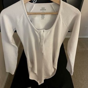Good American Long Sleeve Button bodysuit